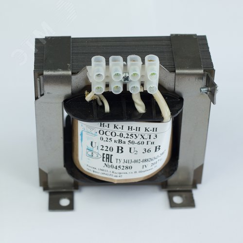 Трансформатор напряжения понижающий ОСО-0.4-09 УХЛ 3 380/12 2