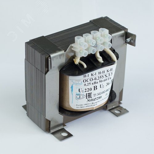 Трансформатор напряжения понижающий ОСО-0.4-09 УХЛ 3 380/12 3