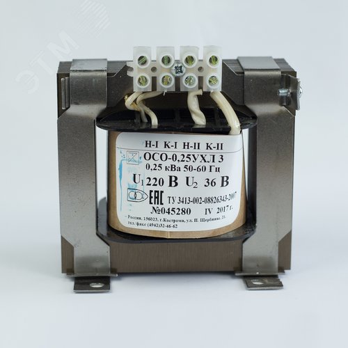 Трансформатор напряжения понижающий ОСО-0.4-09 УХЛ 3 380/12 7