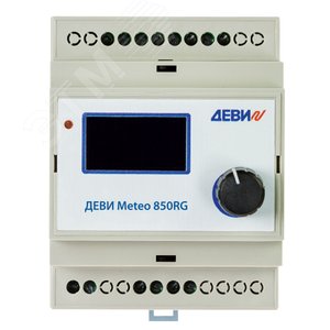 Терморегулятор ДЕВИ Meteo 850RG на шину DIN, с    датчиком температуры на проводе, 10А - ДЕВИ