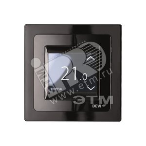 Терморегулятор электронный программируемый DEVIreg Touch 16A сенсорный черный (140F1069) - DEVI