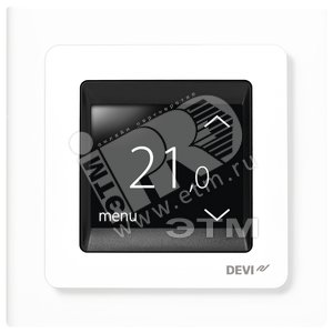 Терморегулятор с комбинацией датчиков, белый, DEVIreg™ Touch, 16А| 140F1064| DEVI - DEVI