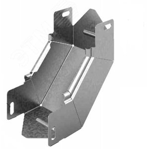 Угловой соединитель внутренний к лотку УЛ 500х50, толщ. 1,0 мм, гор. цинк - Ostec