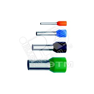 Наконечник втулочный изолир. 0,34мм2, длина втулки 6мм (цв. ряд 1, цвет бирюзовый)