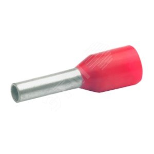 Наконечник втулочный изолированный 1,0мм2, длина втулки 8мм, цветной ряд 2, цвет красный (эконом. упаковка 500 штука ) (klkGR1718)