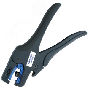K432V Инструмент для снятия твёрдой изоляции (в т.ч. PTE, PTFE, тефлон и т.д.) проводов с жилой  0,01-4 мм2 / V-профиль лезвий / автомат. настройка на размер сечения / встроенный резак (klkK432V) - KLAUKE