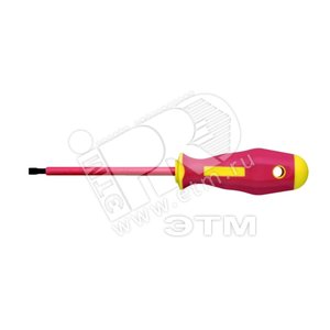 KL10010030IS  Шлицевая отвертка 3,0 х 0,5 с изол. рукояткой (VDE до 1000В) - KLAUKE