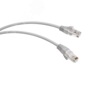 Патч-корд U/UTP категория 5е 2xRJ45 неэкранированный серый LSZH 1.5м WRline WR-PC-RJ45-UTP-5E-1.5-GY - WRline