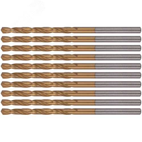 Сверла HSS по металлу, титановое покрытие 2.8 мм (10 шт)