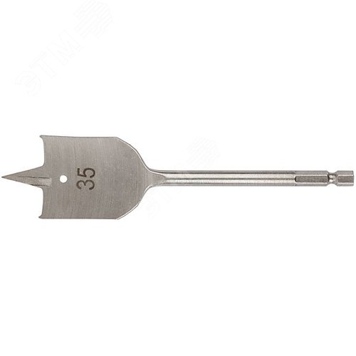 Сверло по дереву перовое, хвостовик под биту 28 х 152 мм