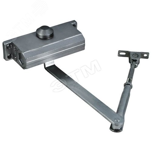 Доводчик дверной алюминиевый на стальной тяге, белый 45-65кг (66282) - FIT