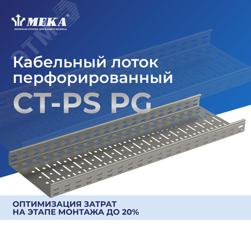 Лоток кабельный перфорированный 3 м CT-PS-35-100 PG (1469350) 2