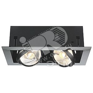 Светильник Aixlight Flat ES111 2x75w GU10         хром/черн. - SLV