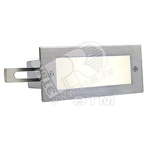 Светильник светодиодный Brick LED 16х1Вт IP44 встраиваемый с трансформатором теплый белый сталь - SLV