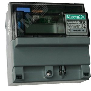 Счетчик электроэнергии Меркурий 201.2 однофазный однотарифный, 560, класс точности 1.0, D, ЖКИ, импульсный выход - Инкотекс СК