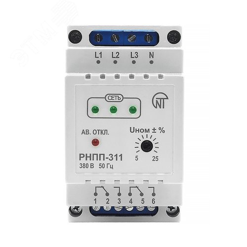 Реле напряжения трехфазное РНПП-311.1 (3425601311.1) - Новатек-Электро
