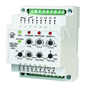 Реле тока УБЗ-301 5-50A для защиты двигателей (3425605301) - Новатек-Электро