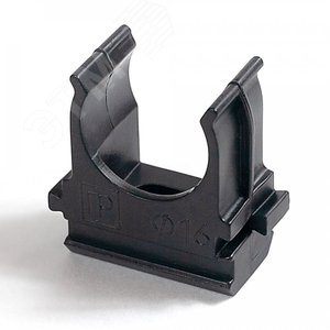 Крепеж-клипса для труб для монтажного пистолета черная в полиэтиленовом пакете д25