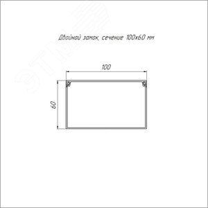 Кабель-канал белый 2-й замок в п/э 100х60 (8 м/уп) 3