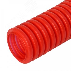 Труба гофрированная ПНД защитная для МПТ (пешель) красная d50/39,6 мм (15м/660м уп/пал)