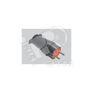 Вилка прямая с захватом 16А 250V 2P IP44 с/з КАУЧУКОВАЯ Fetih (25/250 уп/кор) (F-207K) - ПРОМРУКАВ
