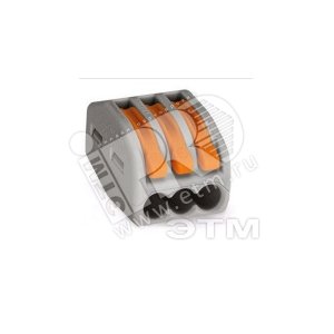Клемма универсальная строительно-монтажная 3x0,08-4/2,5 mm2 BLOX, (50 шт/уп) (FJ-403/BOX1) - ПРОМРУКАВ