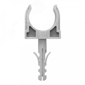 Крепеж-клипса с дюбелем серая д25 (100шт/900шт уп/кор)