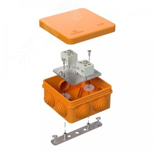 Коробка огнестойкая для о/п 40-0210-FR6.0-4 Е15-Е120 80х80х40 RAL2004 Промрукав (44 шт/уп) - ПРОМРУКАВ