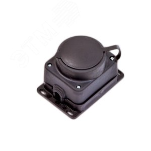 Колодка однофазная 1 гнездо 16А 250V 2P IP44 с/з каучук (16 шт/уп) (4003) - ПРОМРУКАВ