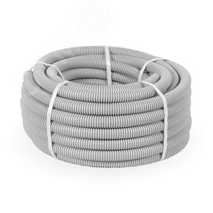 Труба гофрированная ПВХ тяжелая с зондом д25 (50м/2600м уп/пал) 2