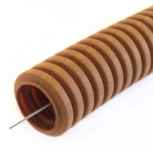 Труба гофрированная ПВХ легкая бук с зондом д20 (25 м/уп)