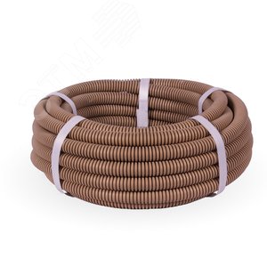 Труба гофрированная ПВХ легкая бук с/з д20 (10 м/уп) - фото 2