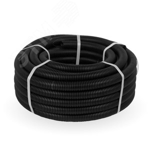 Труба гофрированная ПВХ легкая 350 Н черная с/з   д32 (25м) 2