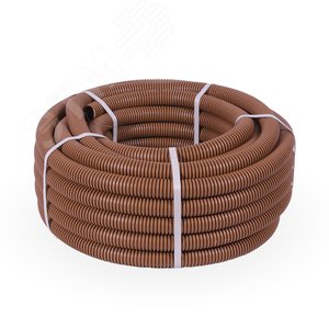 Труба гофрированная ПВХ легкая 350 Н бук с/з d32 мм (25 м/уп) Промрукав 2