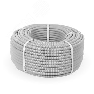 Труба гофрированная ПНД лёгкая 350 Н безгалогенная(HF) стойкая к ультрафиолету серая с/з д16 2