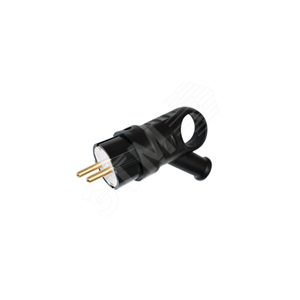 Вилка с кольцом 16А 250V 2P IP20 с/з КАУЧУК (В16-385) - ПРОМРУКАВ