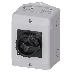 Разъединитель 4-P. ГЛАВНЫЙ/АВАРИЙНЫЙ ВЫКЛЮЧАТЕЛЬ IU=16, P/AC-23A AT 400V=7.5KW IP65 ПОВОРОТНАЯ РУКОЯТКА ЧЕРНАЯ - SIEMENS