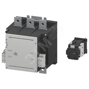 КОНТАКТОР ТИПОРАЗМЕР14 3-ПОЛ. AC-3 450КВТ 400/380V (1000V) AUXILIARY SWITCH 33 (3НО+3НЗ) INTEGRATED - SIEMENS