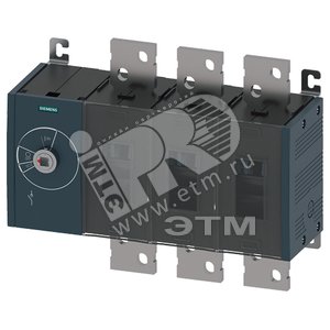 Выключатель-разъединитель 1250 А 3п фронтальное управление слева базовый блок без ручки плоские клеммы