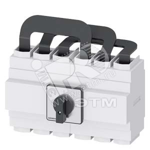 3LD2405-7UK01 SELECTOR SWITCH 3-ПОЛЮСА FRONT MOUNTING FOUR-HOLE MOUNTING BLACK KNOB, NOT LOCKABLE IU