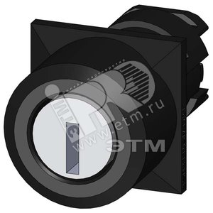 26X26MM PLASTIC SQUARE ACTUATOR: RONIS KEY-OPER.SWITCH W.2 KEYS LATCHING 2 SWITCH POSITIONS O-I LOCK NO SB30, REMOVAL POS. I Z=WITHOUT HOLDER - SIEMENS