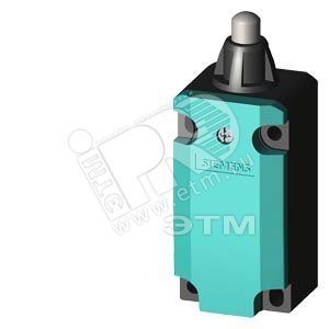 ПОЗИЦИОННЫЙ ВЫКЛЮЧАТЕЛЬ SIRIUS МЕТАЛЛИЧЕСКИЙ КОРПУС 40MM ДО EN50041 DEVICE CONNECTION 1X (M20X1.5) 1НО/ 2НЗ БЫСТРОДЕЙСТВУЮЩИЕ КОНТАКТЫ (SNAP-ACTION) ROUNDED PLUNGER C 3MM OVER- TRAVEL, STAINLESS STEEL PLUNGER - SIEMENS
