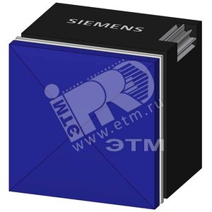 26X26MM PLASTIC SQUARE INDICATOR: INDICATOR LIGHT WITH SMOOTH LENSE ILLUMINABLE Z=WITHOUT HOLDER BLUE - SIEMENS
