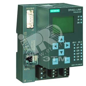 SIMATIC NET, ИНТЕРФЕЙСНЫЙ МОДУЛЬ DP/AS-I СЕТЕВОЕ ПРЕОБРАЗОВАНИЕ МЕЖДУ PROFIBUS DP /AS-ИНТЕРФЕЙСОМ С MASTER-ПРОФИЛЕМ M3,M4 В СООТВ. РАСШИРЕННОЙ СПЕЦИФИКАЦИИ AS-I ВЕРСИИ 3.0 ДЛЯ ИНТЕГРАЦИИ В PROFIBUS DP ДВОЙНОЙ МАСТЕР С ДИСПЛЕЕМ СТЕПЕНЬ ЗАЩИТЫ IP2 - SIEMENS
