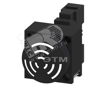 ИНДИКАТОР ЗВУКА, IP 65 ЧЕРНЫЙ, НЕПРЕРЫВНЫЙ ТОН (2.4 KHZ) ДАВЛЕНИЕ ЗВУКА МИН. 80 DB./10 CM, UC 115 V - SIEMENS