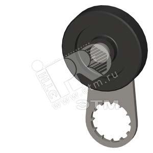 TWIST LEVER FOR POSITION SWITCH 3SE51 /52 METAL LEVER 30MM LONG WITH PLASTIC ROLLER 30MM, CAN BE MOUNTED INVERSELY (TURNED BY 180 DEGREES, REAR OF LEVER)