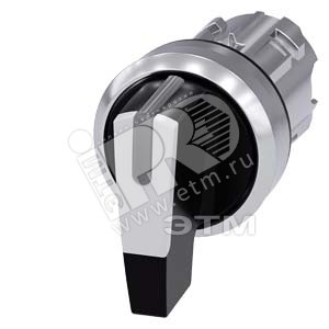 3SU1052-2CP60-0AA0 АКТУАТОР ПОВОРОТНОГО ПЕРЕКЛЮЧАТЕЛЯ С ВОЗМОЖНОСТЬЮ ПОДСВЕТКИ, 22MM, КРУГЛ., ГЛЯНЦЕ - SIEMENS