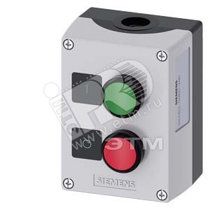 3SU1802-0AB00-2AB1 ПОСТ УПРАВЛЕНИЯ, 22MM, С КРУГЛЫМИ ВЫРЕЗАМИ, МАТЕРИАЛ КОРПУСА -ПЛАСТИК, КРЫШКА КОР - SIEMENS