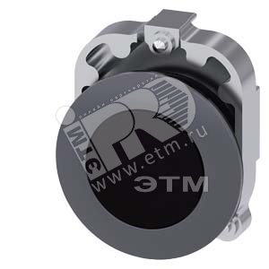 3SU1060-0JA10-0AA0 АКТУАТОР КНОПКИ, 30MM, КРУГЛ., МЕТАЛЛ МАТОВЫЙ, КНОПКА ЧЁРНАЯ, ПЛОСКОЕ ФРОНТАЛЬНОЕ - SIEMENS