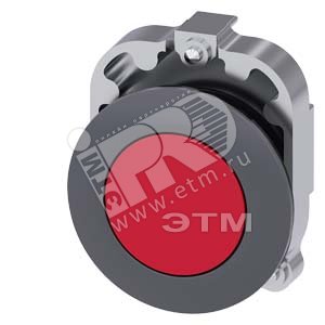 3SU1060-0JB20-0AA0 АКТУАТОР КНОПКИ, 30MM, КРУГЛ., МЕТАЛЛ МАТОВЫЙ, КНОПКА КРАСНАЯ, ПЛОСКОЕ ФРОНТАЛЬНО - SIEMENS
